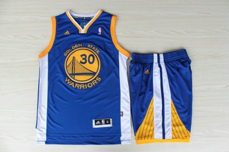 Maillot De Basket Golden State Warriors Tissus Sportif Fans Edition Bleu Short et Survetement
